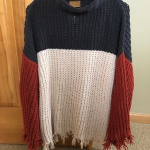 Cute chunky color block sweater!